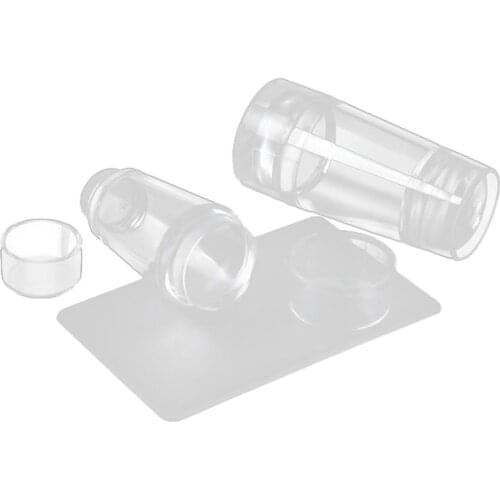 2 Number Small Big New Transparent Double Head Nail Art Stamper Polish Print Transfer For Stamping Plate Template Tools