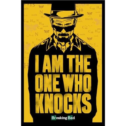 Nice Custom I Am the One Who Knocks Poster Home Decor Cloth Fabric Posters Best Gift Canvas Posters 20X30cm,27X40cm,30X45cm
