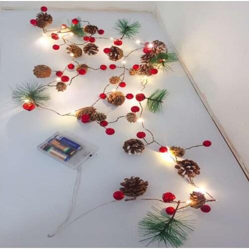 Christmas Led Lamp Pinecones Copper Lamp Fairy Tale Lights Warm White For Christmas Tree Party Interior Decoration Dropshipping