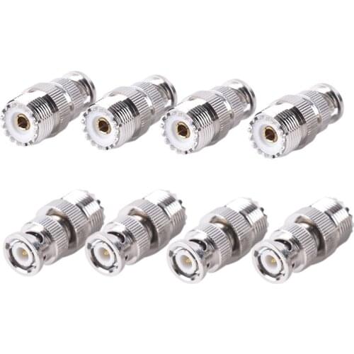 BNC Male Plug To SO239 UHF PL-259 Jack RF Female Coaxial Adapter Cable Connector