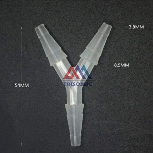 3.8mm Y tpye equant Connector Equal Tube Joiner Material PP Plastic Fitting Fish Tank Airline Aquarium