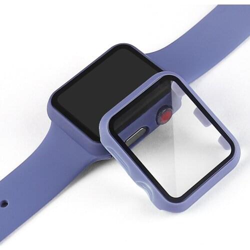 Glass+Cases For Apple Watch Series SE 654321 44mm 40mm Smart iWatch 42mm 38mm 360 Full Bumper Screen Protector+Cover Accessories