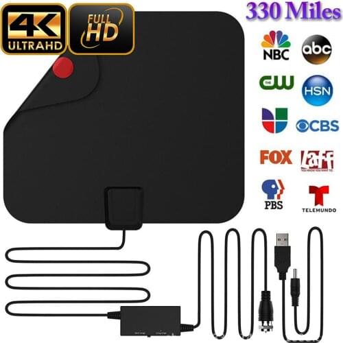 TV Antenna Amplified HD Digital TV Indoor Antenna Support 4K 1080P with Adjustable Amplifier Signal Booster Digital Antenna