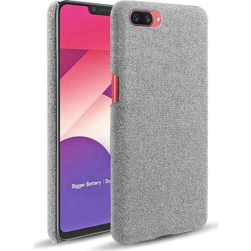Cloth Cases For OPPO A3S Case CPH1803 CPH1853 Slim Retro Cloth Hard Cover For OPPO A5 A 5 CPH1809 For OPPO AX5 Realme C1 A1603