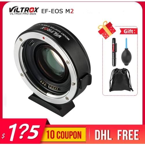 Viltrox EF-EOS M2 AF Auto-focus EXIF 0.71X Reduce Speed Booster Lens Adapter Turbo for Canon EF lens to EOS M5 M6 M50 Camera