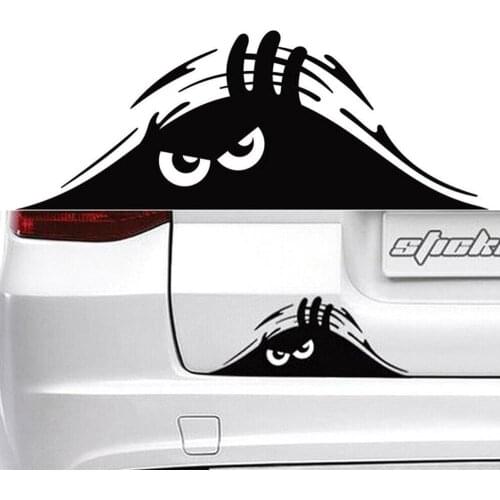 Waterproof Self-adhesive Car Sticker Scratch Cover Decal Auto Decoration Funny Peeking 3D Big Eyes Sticker Car Styling 19cm*8cm