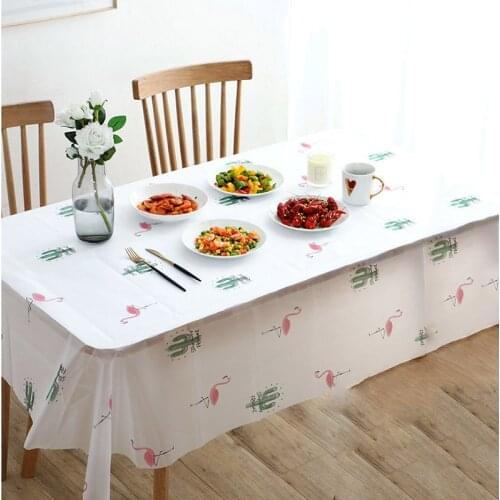 Waterproof Plastic Tablecovers Table Cloth Cover Party Catering Events Tableware Wedding Birthday Party Decorative Tablecloth