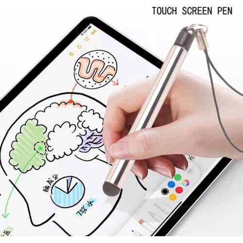 Retractable Universal Touch Screen Pen Capacitive Stylus Pen For Smart Phone Tablet For iPad Point Round Thin Tip
