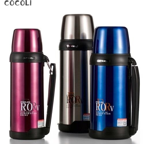 304 Stainless Steel Thermos 1000ml 1500ml 1800ml Termos Coffee Vacuum Flasks Thermoses Travel Thermos Bottle insulated bottle