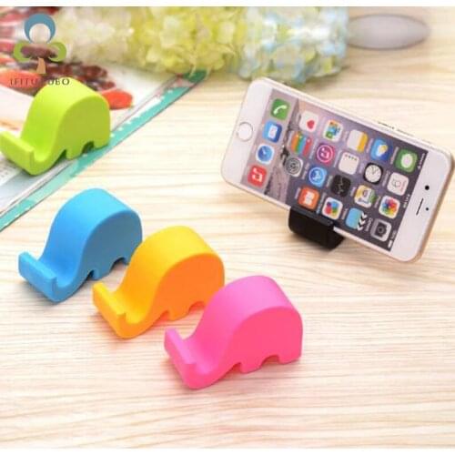 4pcs/lot Cartoon cute elephant phone bracket lazy phone Rack desktop racks Home Tableware rack LYQ