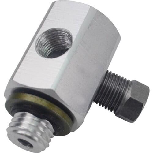 M12x1.5 Adapter Mechanical Oil Pressure Sensor Gauge Aluminum Alloy Oil Pressure Sensor Tee Adapter for Auto Oil Pressure Switch