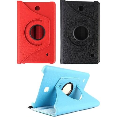 Besegad 360 Degree Rotation PU Leather Flip Case Cover Stand for Samsung Galaxy Tab 4 T230 Tab4 T 230 7 inch Tablet Shell Holder