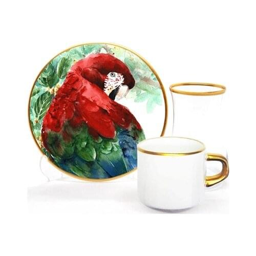 Drop Focus Tea Coffee Set 18 Pieces Parrot