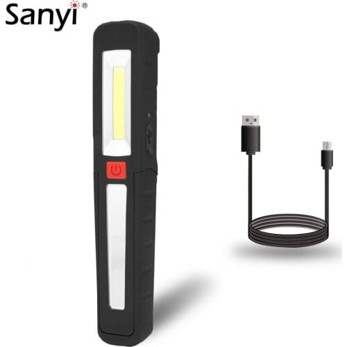 COB LED Flashlight Portable Floodlight 360 Degree Rotation Hook Hanging Camping Lamp Magnetic Car Inspection Repair Work Light