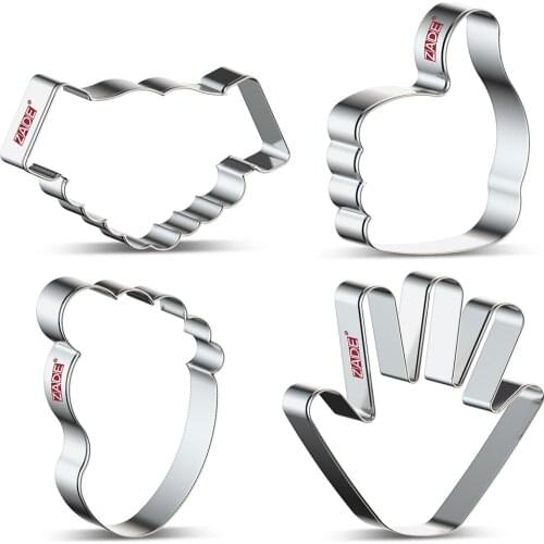 ZADE Baby Cookie Cutter Hand And Foot - Stainless Steel