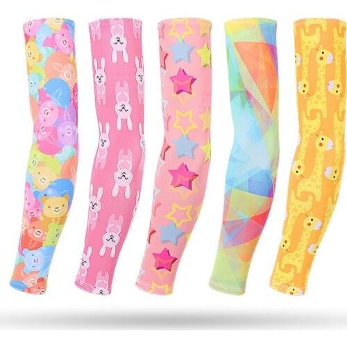 Childrens ice silk sleeve cartoon ice sleeve arm guard summer sun sleeve sleeve boy and girl arm sleeve outdoor sports