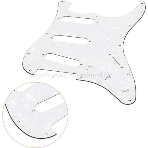 Electric Guitar Pickguard Scratch Plate for Fender White Pearl S24 19 dropship