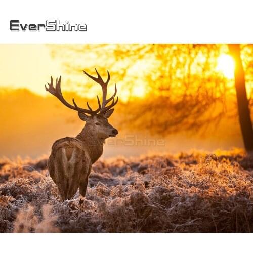 EverShine 5D Full Square Diamond Painting Deer Picture Rhinestones Diamond Embroidery Full Display Animals Cross Stitch Kits