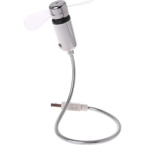 Flexible Mini LED Clock USB Fan with Real Time Display For Notebook PC USB Fan