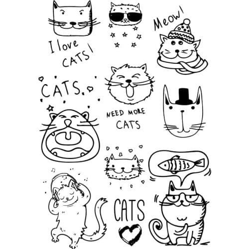 Hot selling cats clear stamp / silicone seal flower stamp DIY scrapbook album / card production