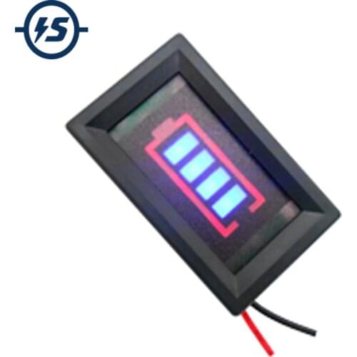 12.6V Blue 3S Lithium Battery Capacity Indicator Display Board w/ Shell Percentage li ion Battery Power Display Tester Meter