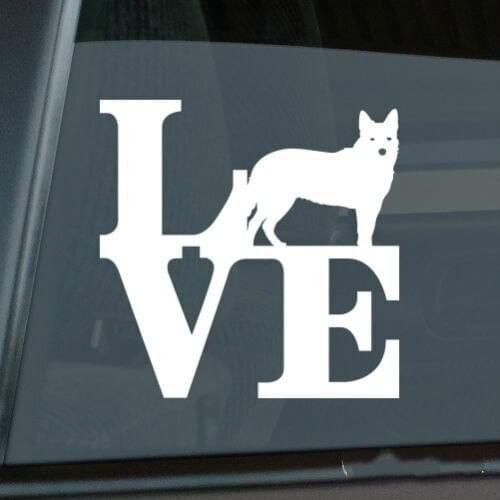 Love Australian Cattle Dog Sticker Die Cut Vinyl - park heeler window decal Size(inch): 5.50 x 5.50