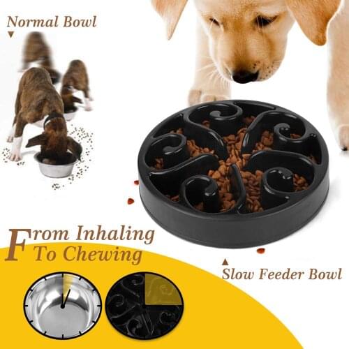 Non Slip Dog Feeder Bowl Slow Feeding Bath Non Toxic Pet Accessories Dog Slow Feeder Bowl For Cat Pets Slow Feeder Dog Bowl