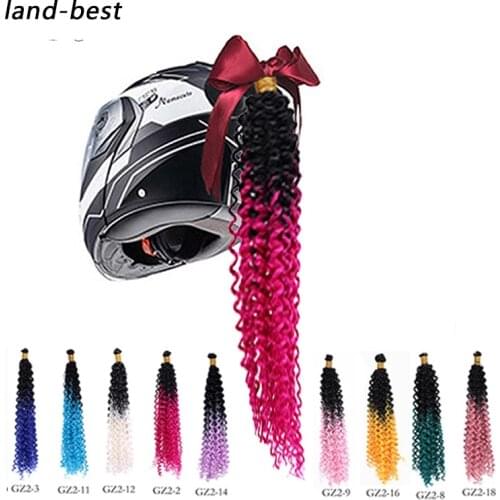 New Arrival Motorcycle Helmet Braids Wig Twist Wig Small Curved Hook Woven Braid Motorbike Helmet Decoration Dirty Punk Ponytail