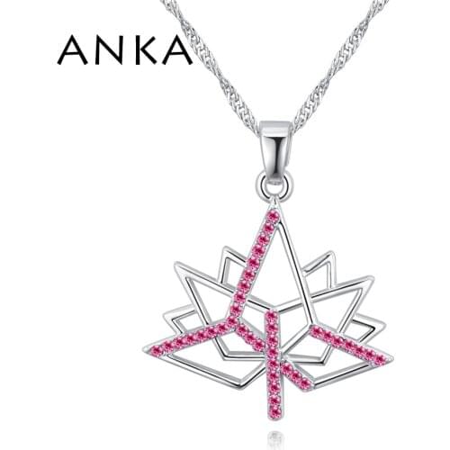 ANKA fashion leaf rhinestone pendant necklaces for women girl jewelry necklaces Austrian Valentines Day Gift #129264