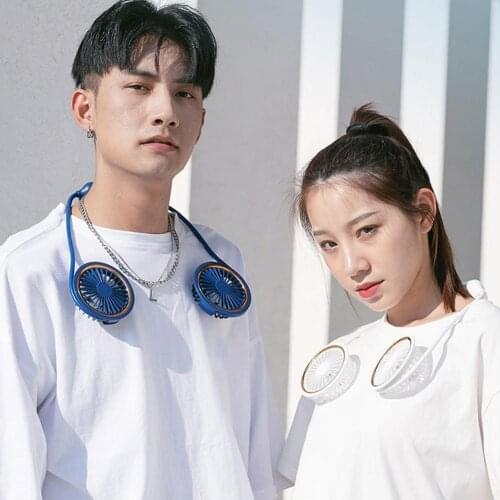 Mini Wearable Rechargeable Collapsible Neck Fan for Travel