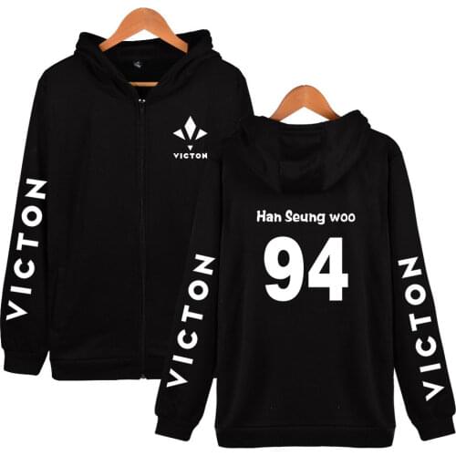 Kpop Victon Korean Group Han Seung Woo Pullover New 2D Streetwear Zipper Hoodies Sweatshirt Women/Men Fashion Hoodies Zippers
