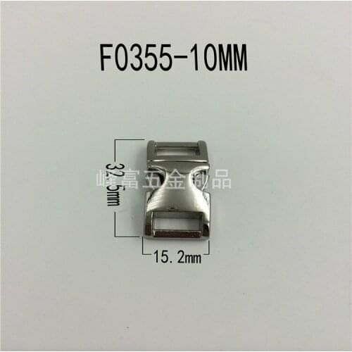 Small Size 100Pcs For 10mm 15mm Webbing Straps Custom Metal Curved Side Release Buckles Pets DIY Accessories Wholesale Retail