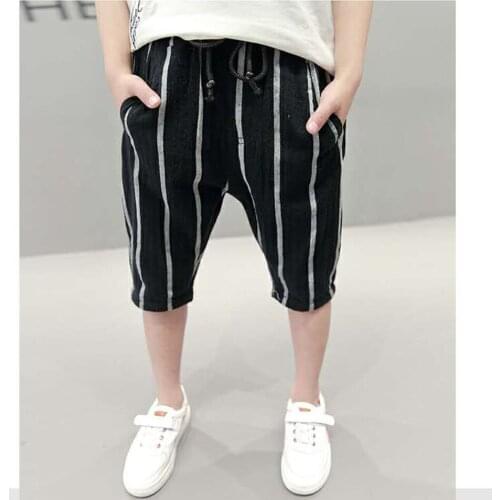 New Summer Kids Clothes Boys Shorts For 4 -13 Yrs Fashion Elastic Waist Short Pants Children Clothing Casual Straight Shorts