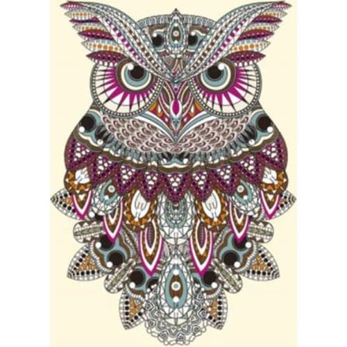 Animal Street Icon Women Men Clothes 155mm Owl bird Iron on transfer Printing Patches for clothing T-shirt Patch Diy 3D Stickers
