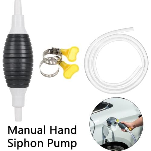 Universal Manual Hand Siphon Pump Petrol Diesel Transfer Portable Liquid Water Transfer Manual Fuel Pump Car Fish Tank Tools