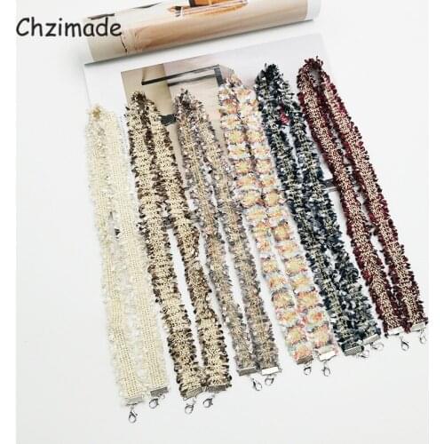 Chzimade Nylon Adjustable Lanyard Mask Hanging Rope 1.7x65cm For Women Mask Holder Safety Band Strap Ear Holder String Crafts