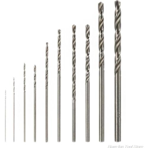 10Pcs HSS High Speed White Steel Twist Drill Bit Set for dremel Rotary Tool New F25 21 Dropshipping