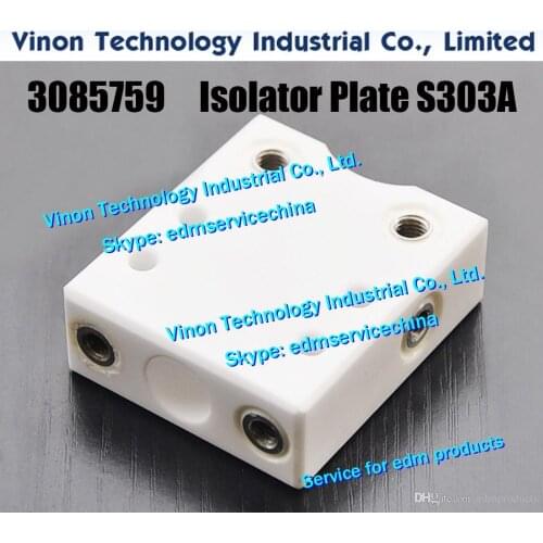 3085759 edm Isolator Plate S303A 57.5x50x20 Distance 36mm Upper for Sodic AQ325,AQ535 90-1 type edm Guide Block Ceramic