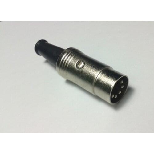 500PCS 5PIN DIN Connector Midi Cable Lead Audio Plug Male Inline Metal adapter New