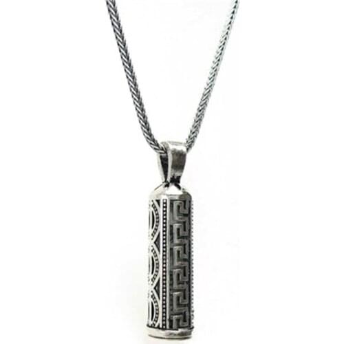 925 Sterling Silver Mashallah Islamic Pendant 1,8mm Width Chain Jewelery Muslim for Man and Women