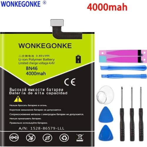 WONKEGONKE BN46 battery For Xiaomi Redmi Note 6 Batteries
