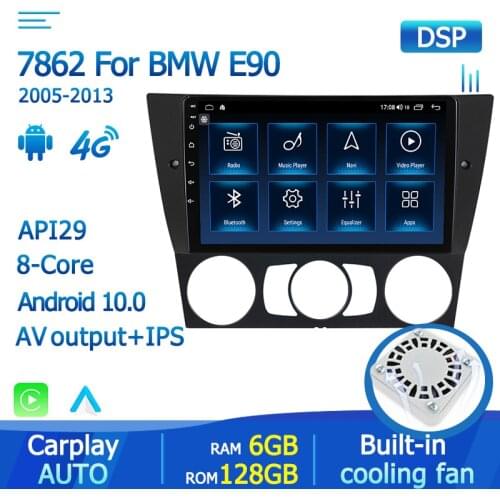Built-in Carplay Android Auto Radio Stereo Player Car Multimedia GPS Navigation For BMW 3 Series E90 E91 E92 E93 2005 - 2012