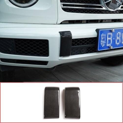 For Mercedes-Benz G-Class W463 2019-2020 Real Carbon Fiber Car Front Bumper Decorative Cover Sticker Car Accessories