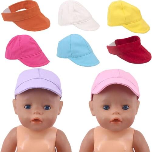 Solid Color Baseball Cap Doll Clothes Accessories For 18 Inch American Doll&43 Cm Born Baby Items,Our Generation,Kids Toys Gifts