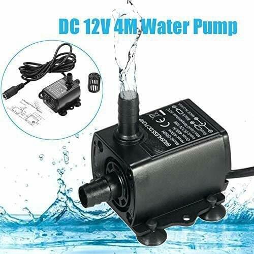 DC12V High Flow Water Pump Submersible Pump Flow Rate Mini Ultra-Quiet Brushless Motor 10W 400L/H Camper Caravan Motorhome Boat