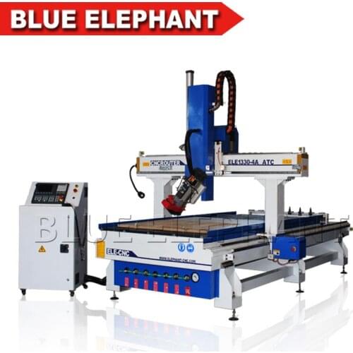 Blue Elephant 1330 ATC cnc router machine auto tool changer for MDF and plywood acrylic wood cutting machine for sale