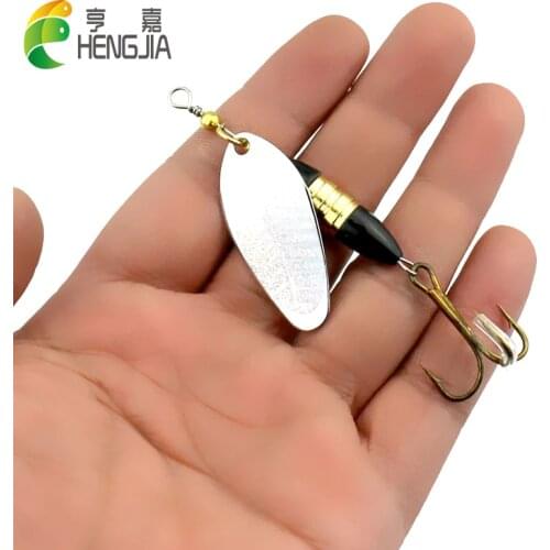HENGJIA 8.5cm 18g hard metal trolling spinnerbaits bass wobbler pike carp trout perch catfish blade sequins pesca fishing baits