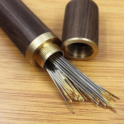 Hand Sewing Needles Wood Box Embroidery Mending Holder Bottle Container Needle Storage DIY Tool Support Dropshipping