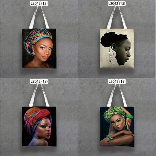 African woman black beauty closet organizer Womens beach bag Tool bag Storage items kitchen storage and organization packaging