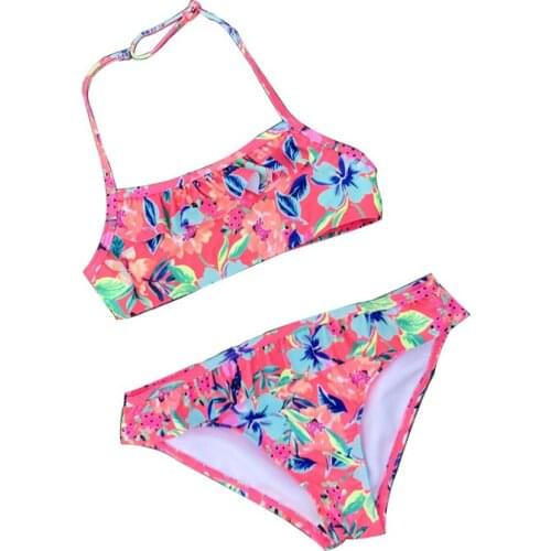 7-14Years Girl Swimsuit Two Pieces Childrens Swimwear Swim Suits Child Split Bikini Sets Bathing Suit Biquini
